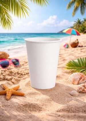 12oz White Single Wall Paper Cup